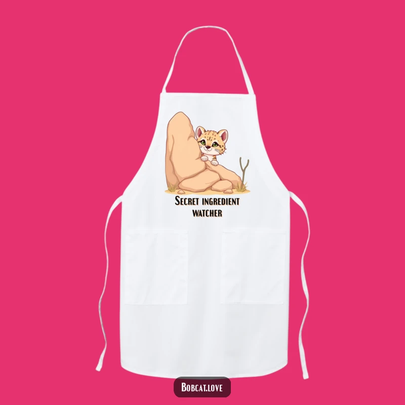 Funny Bobcat Apron: Kitchen Desert Wildlife Wear, Hilarious Funny Gift for Home Chefs