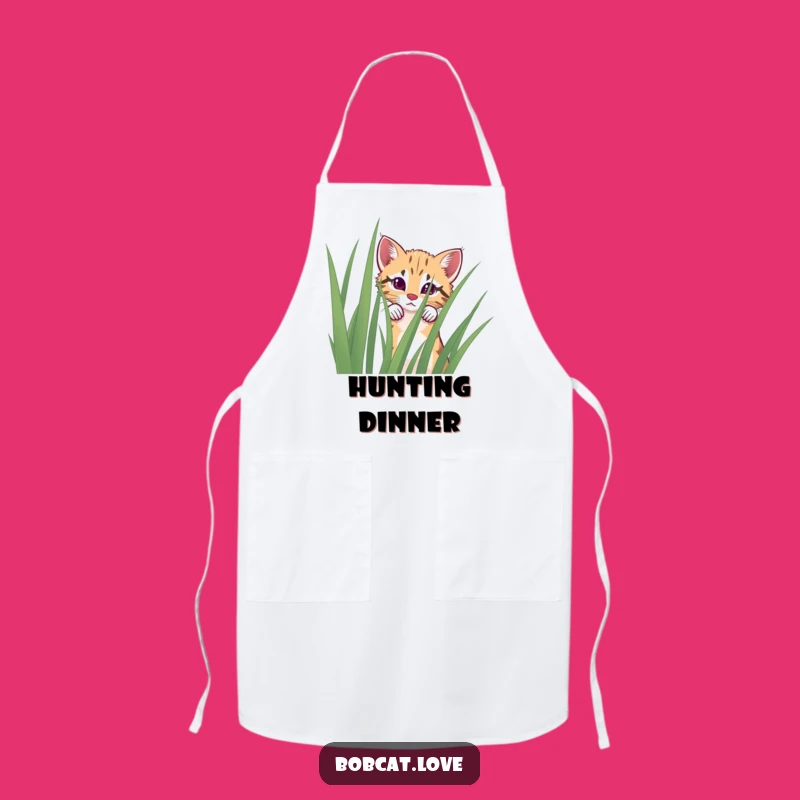 Funny Curious Bobcat Apron - Cook with a Smile and a Wild Touch