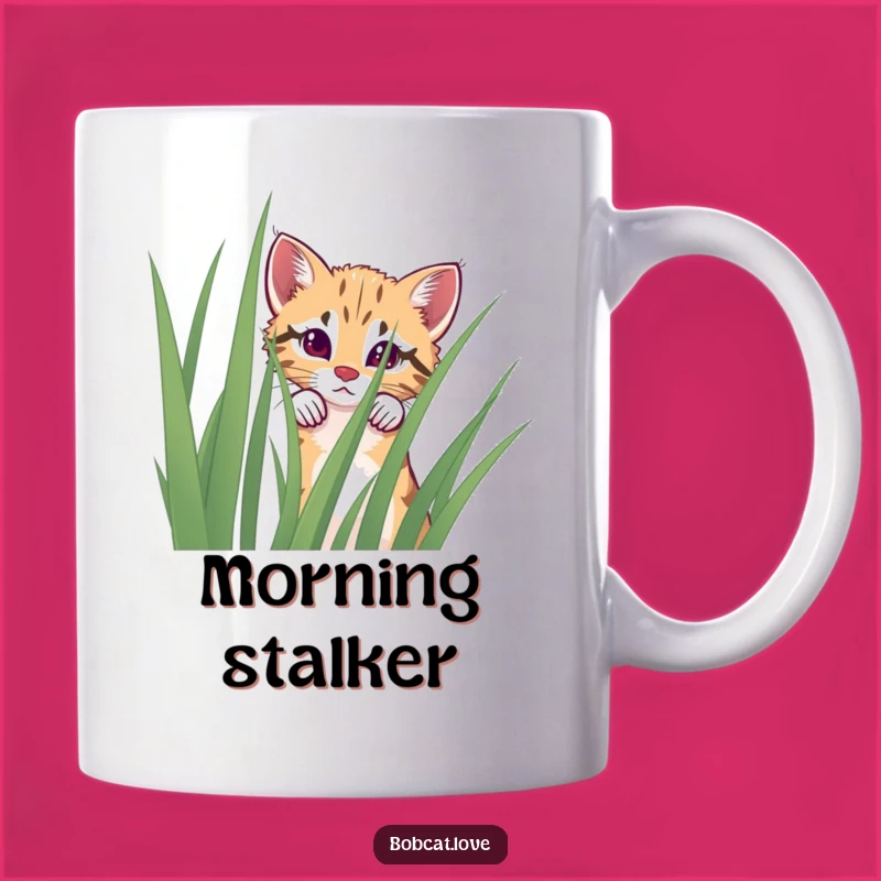 Funny Curious Bobcat Mug - Adorable Wildlife Gift for Nature Lovers