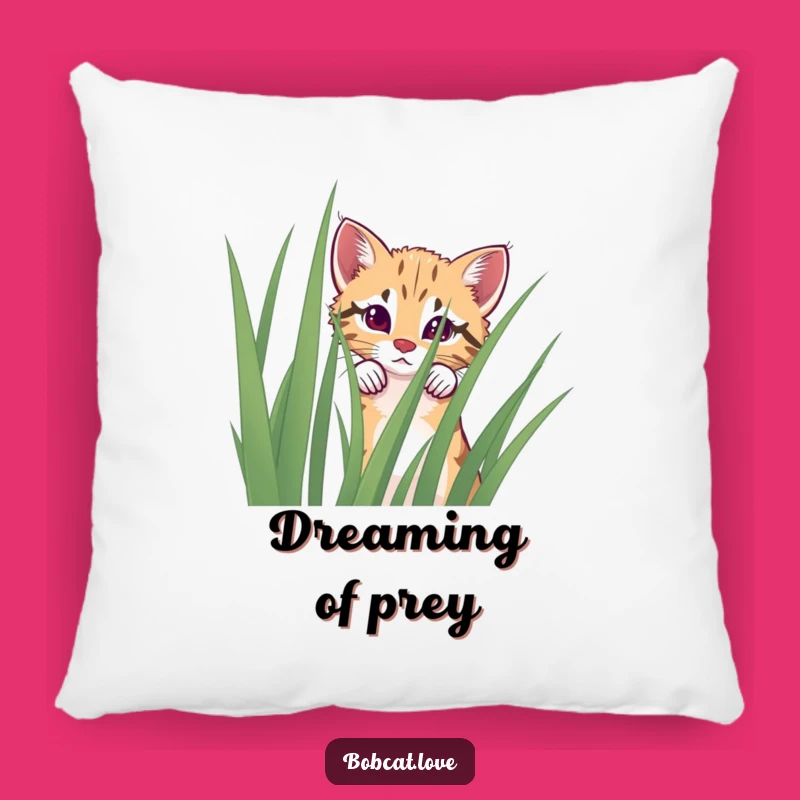 Funny Curious Bobcat Pillow - Comfy and Cute Wildlife Accent Pillow