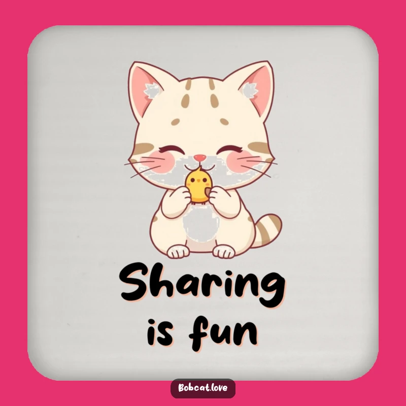 Funny Bobcat Birdy Offering Coaster: Hilarious Protection for Kind Homes