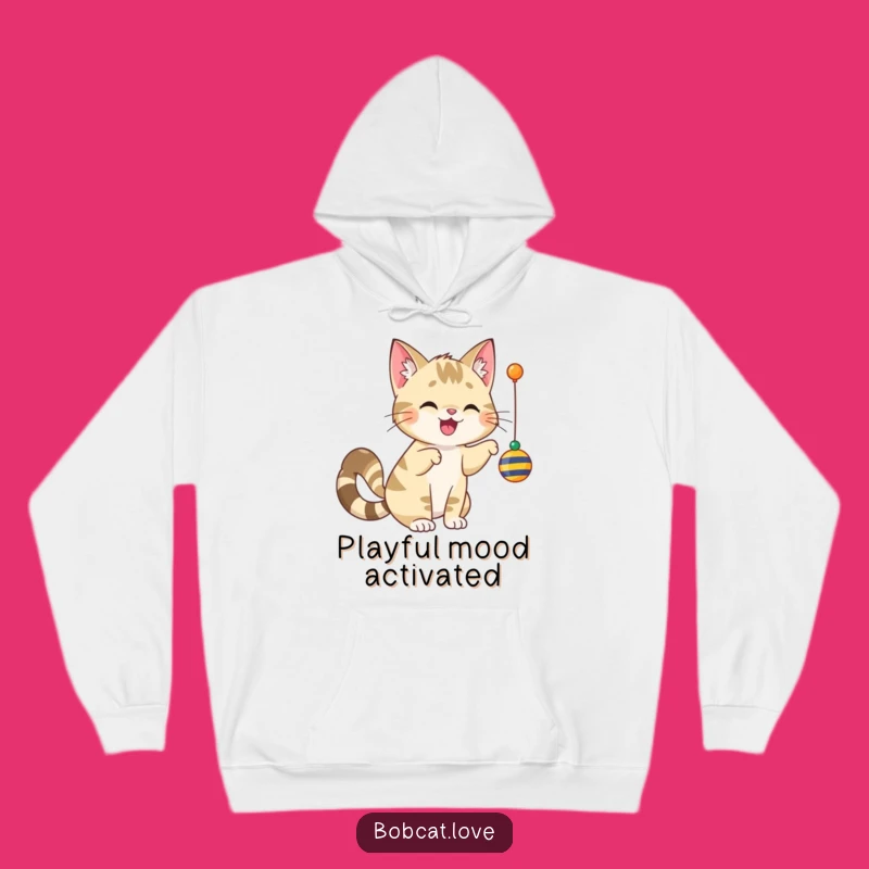 Cozy Funny Cheerful Bobcat Hoodie - Warm & Playful Gift for All Ages