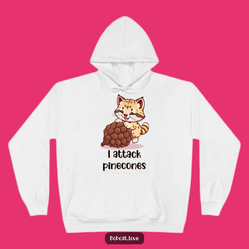 Funny Bobcat Pinecone Pounce Hoodie: Cozy Comfort and Hilarious Wildlife Style