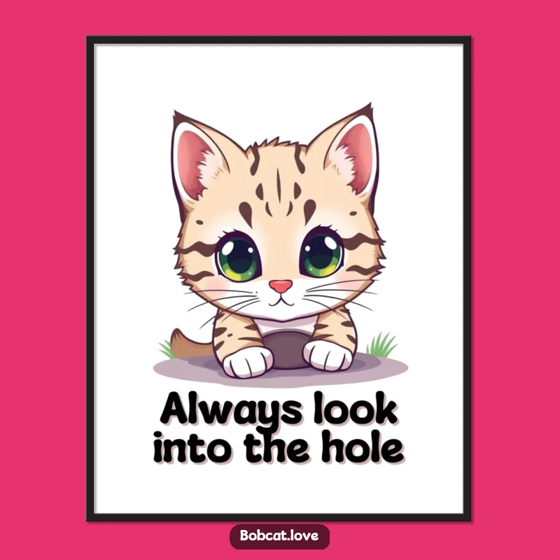 Free Printable Wall Art: Curious Bobcat, Hilarious Downloadable Decor for Your Home!