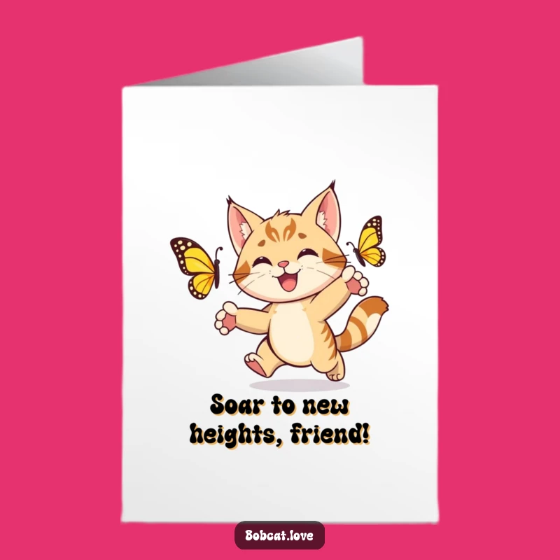 Free Printable Congratulations Card: Bobcat's Pursuit of Success, Hilarious Downloadable Gift!