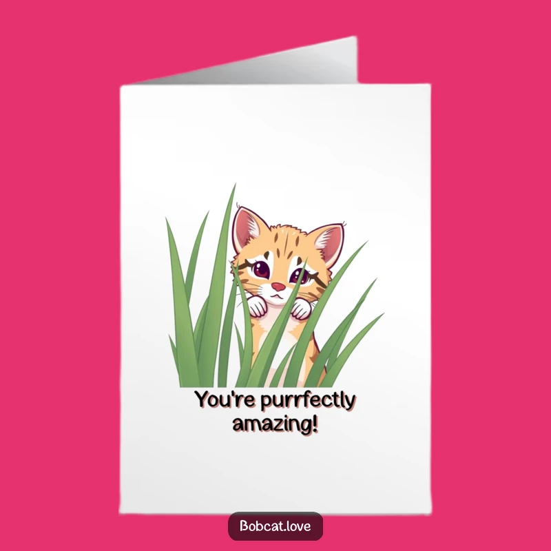 Free Printable Congrats Card: Bobcat Cheers to Your Success Downloadable