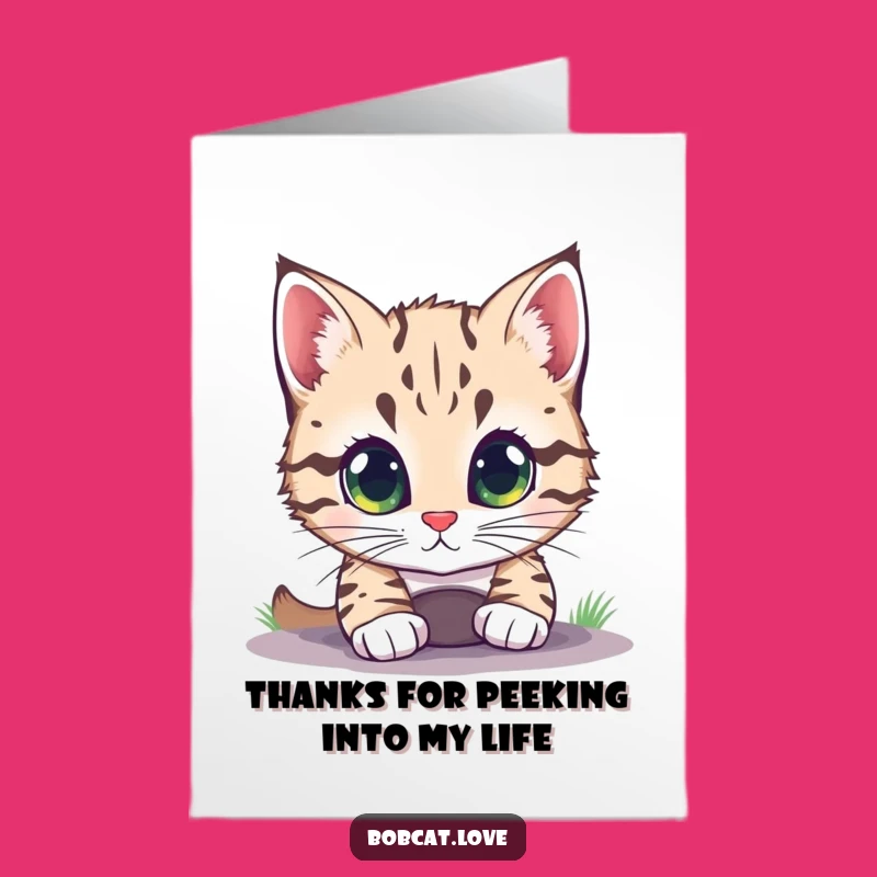Free Printable Thank You Card: Curious Bobcat's Observation, Sweet Downloadable Appreciation Gift!