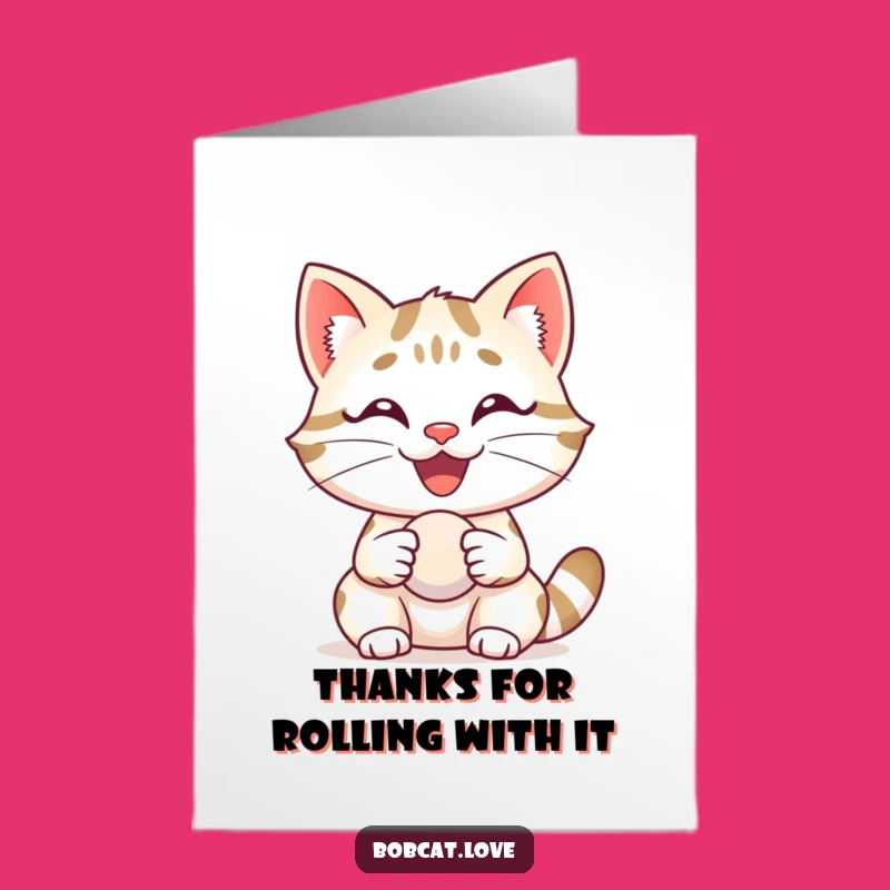 Free Printable Thank You Card: Happy Bobcat's Ball, Sweet Downloadable Appreciation Gift!