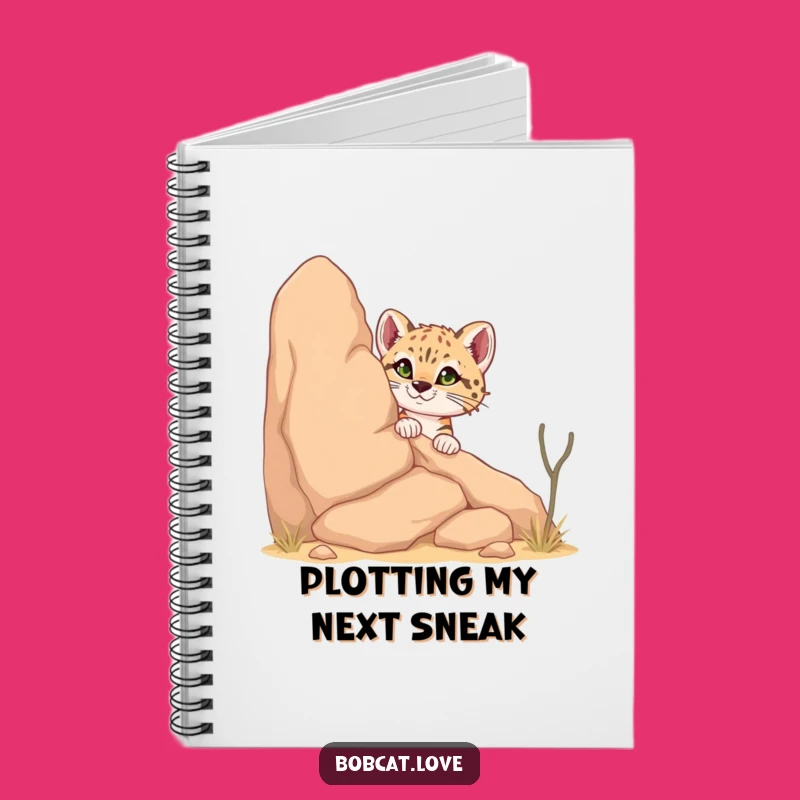 Funny Bobcat Notebook: Creative Desert Wildlife Journal, Great Funny Gift for Writers