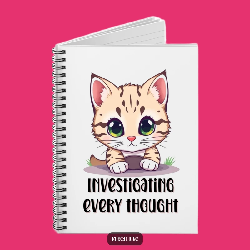 Funny Curious Bobcat Notebook - Journal Your Discoveries with Intrigue