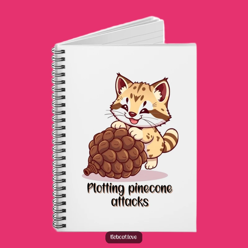 Funny Bobcat Pinecone Pounce Notebook: Hilarious Journal for Wild Ideas