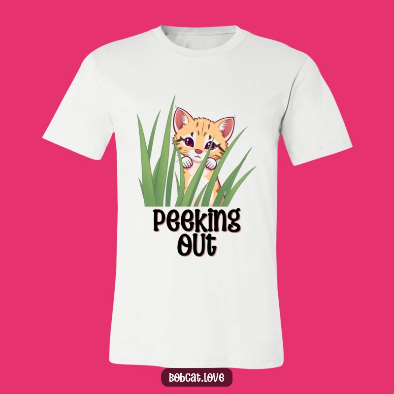 Funny Curious Bobcat T-Shirt - Show Your Wild and Playful Side