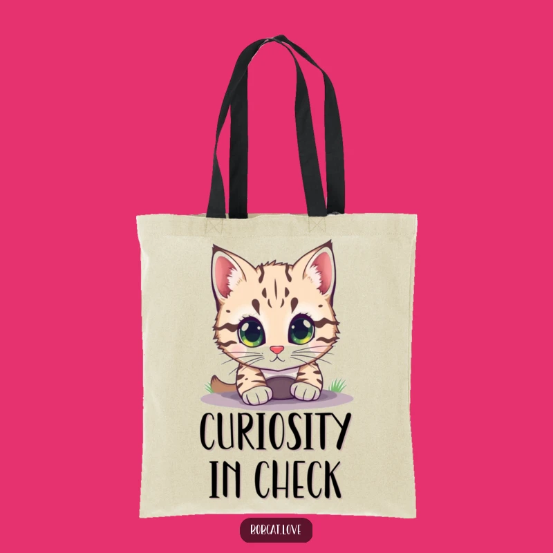 Funny Curious Bobcat Tote Bag - Chic & Comical Bag for Explorers